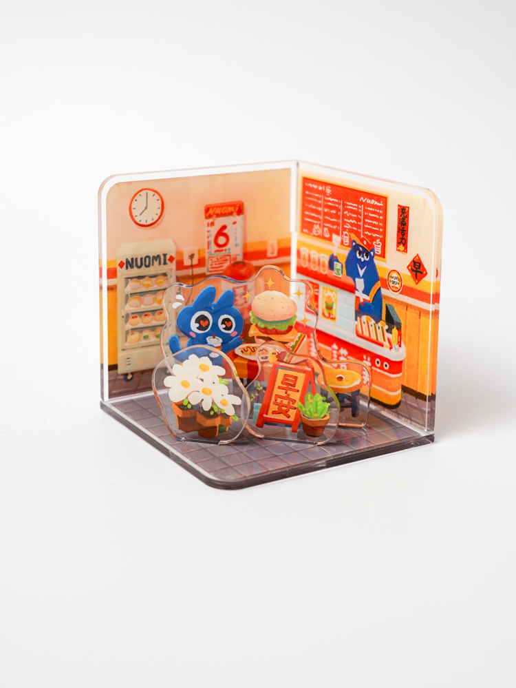 Nuomi｜方形商店立牌｜美諾美早餐