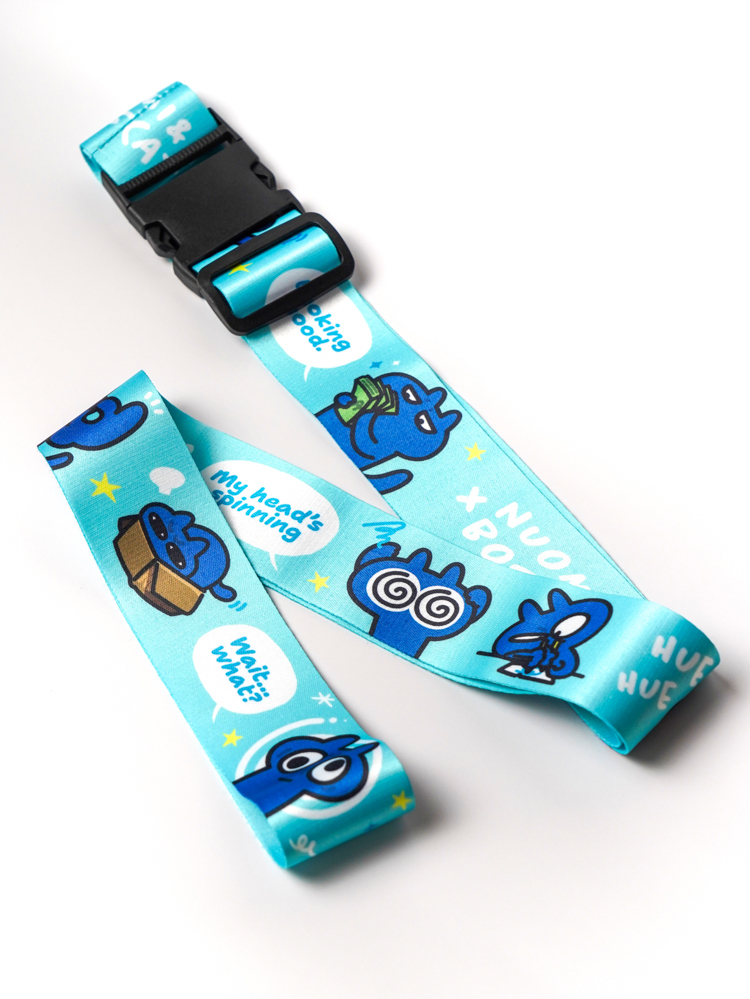 Nuomi｜繽紛旅色行李束帶｜藍色散步日記