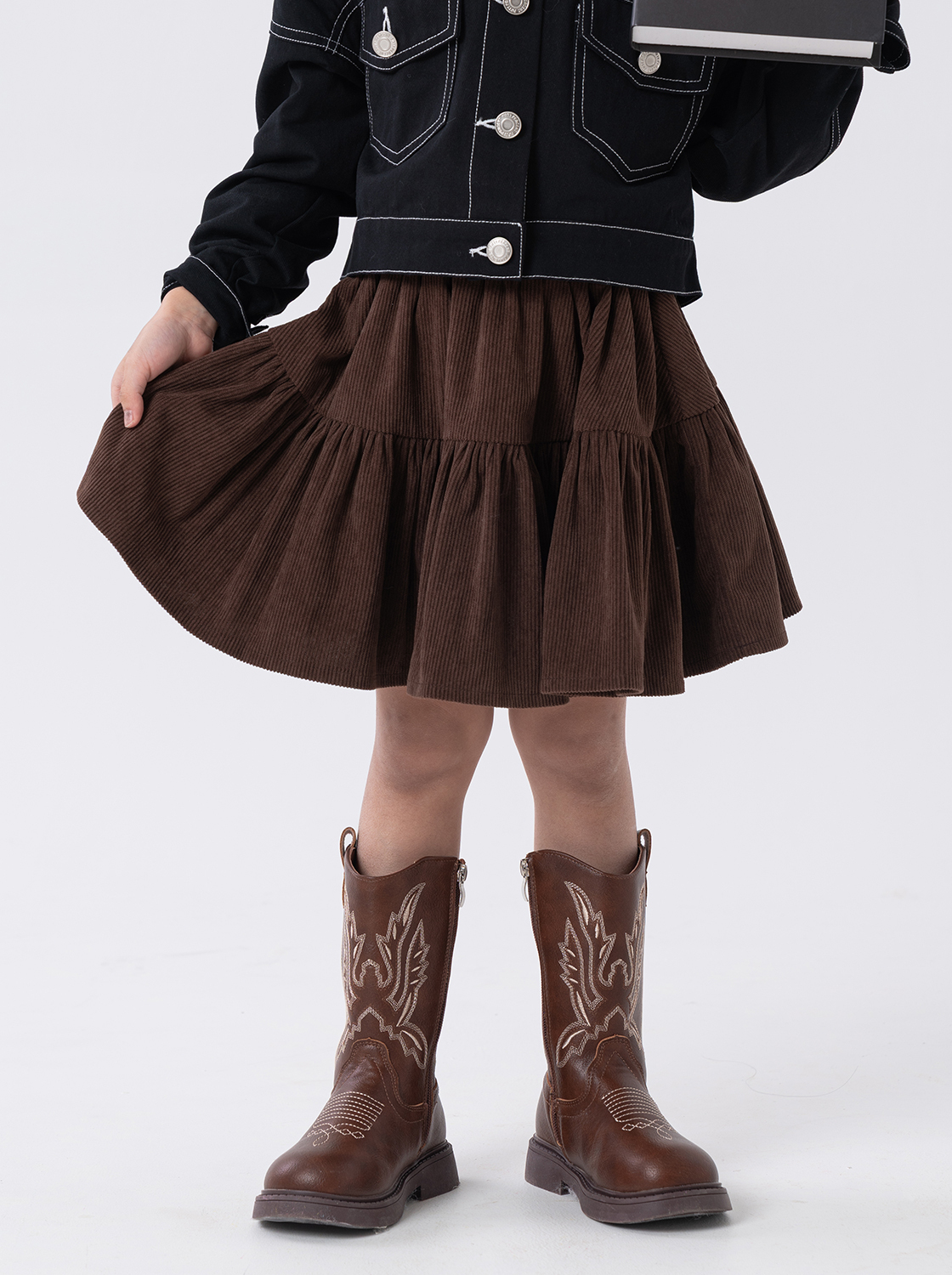 燈心絨短裙【童裝】