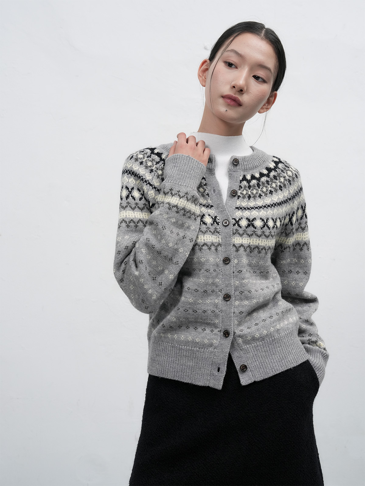 General Idea Wool Fair Isle Cardigan