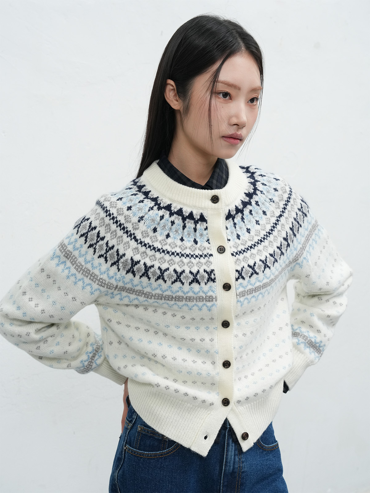 General Idea Wool Fair Isle Cardigan