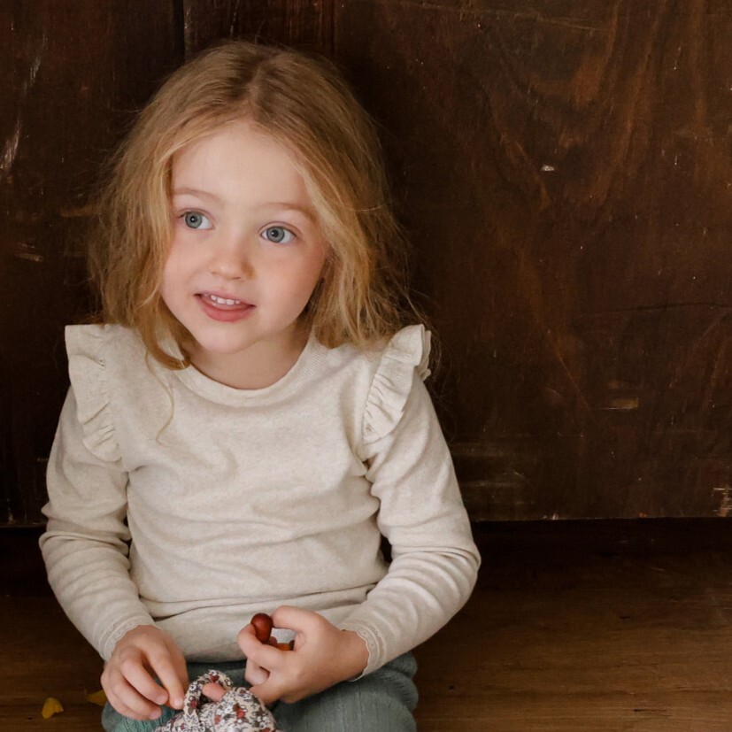 90-140 荷葉蕾絲袖上衣 5色