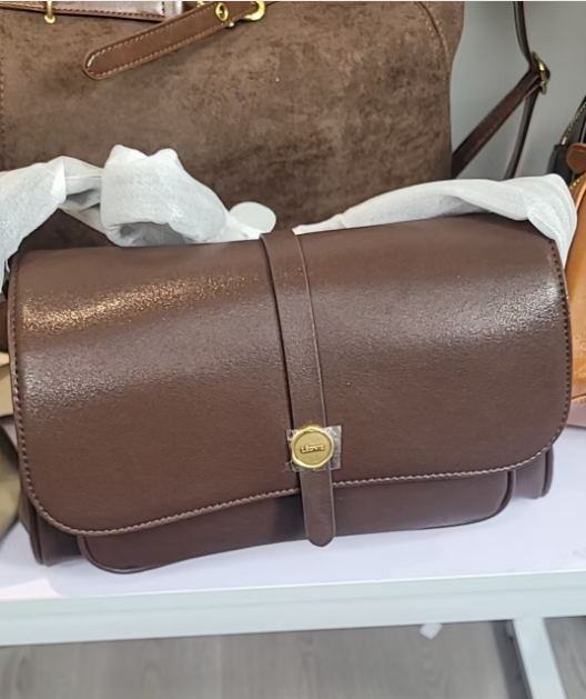 BYC01BA091DB 韓國摩卡深啡韓系翻蓋金扣袋