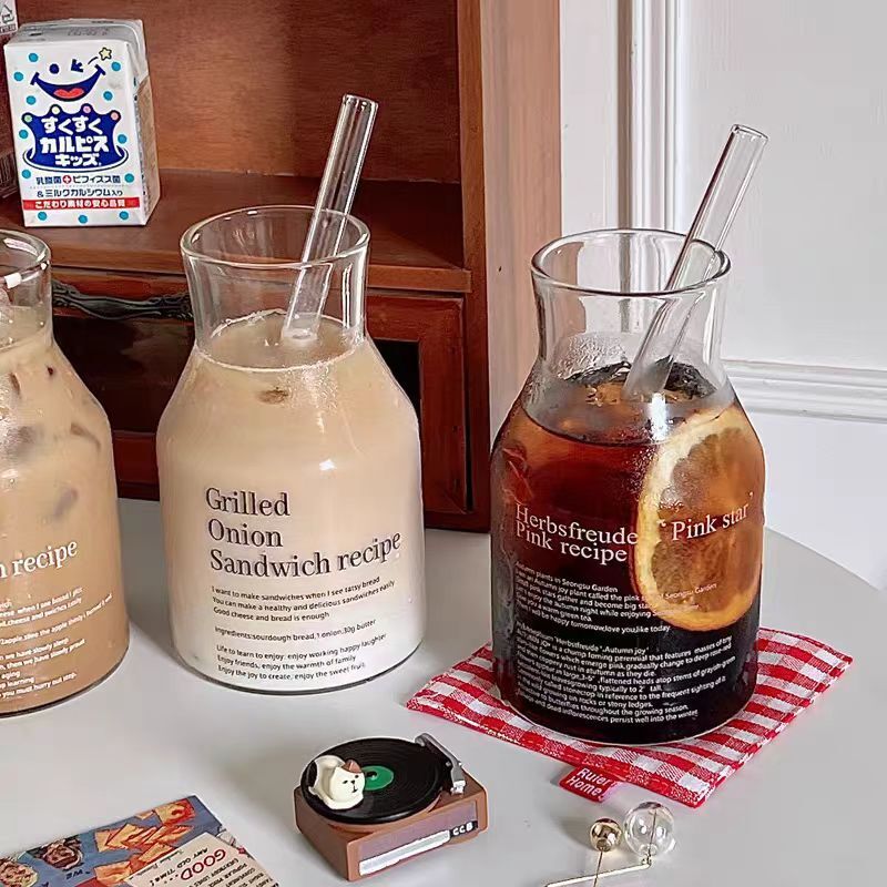 簡約字母玻璃杯