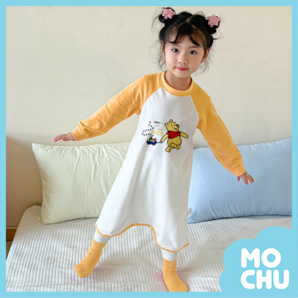 童趣維尼長袖家居睡裙