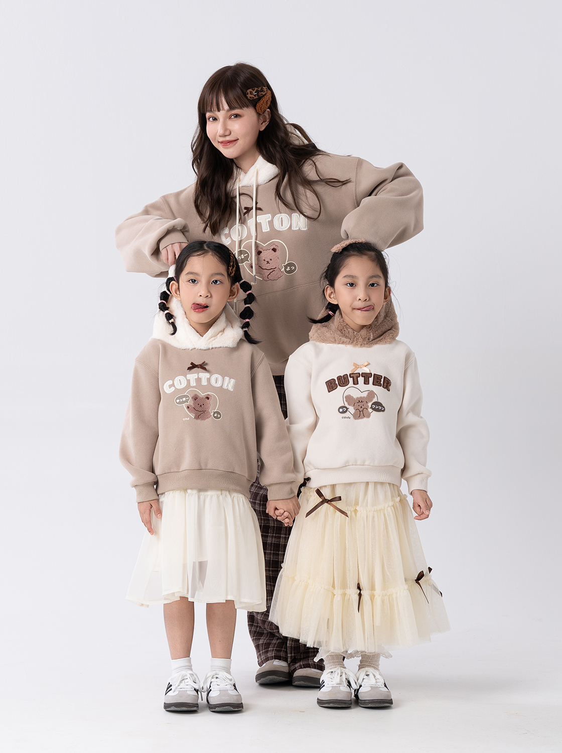 童裝軟軟兔毛絨絨帽T【童裝】【親子裝】