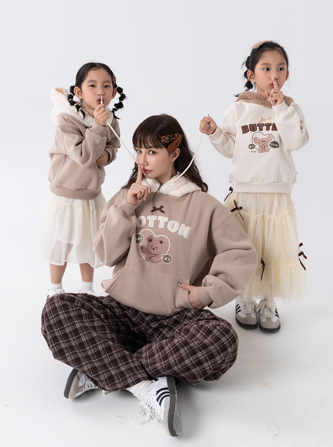 童裝軟軟兔毛絨絨帽T【童裝】【親子裝】