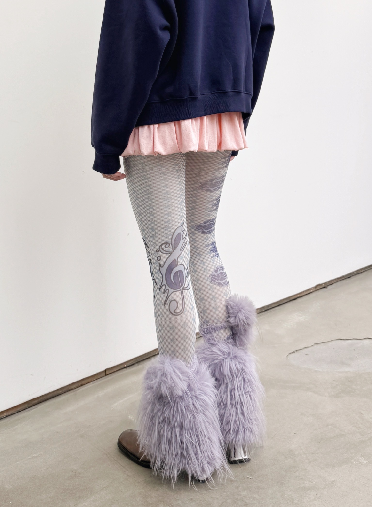 LUSIVE WORKSHOP 音符圖案連身褲襪