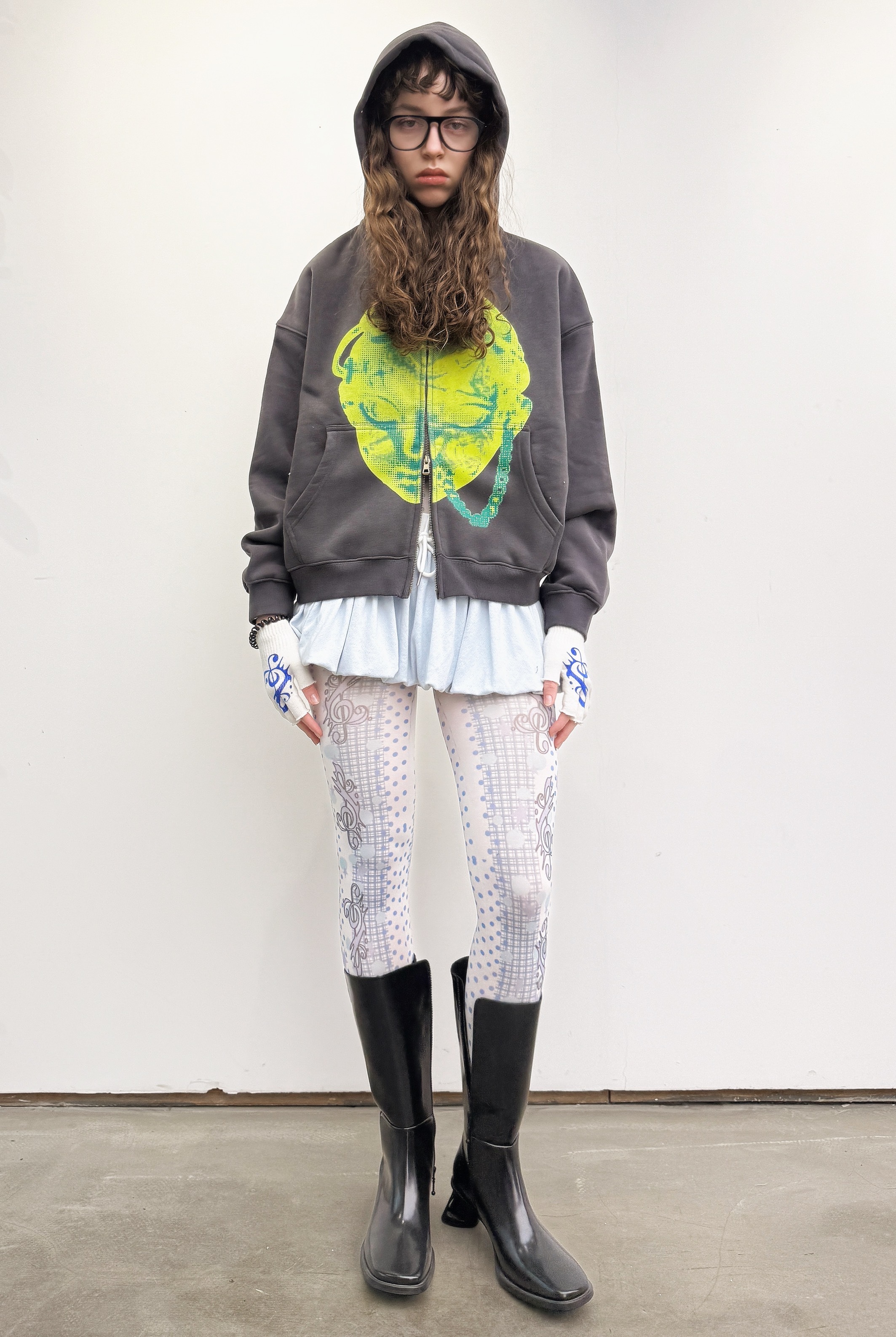 LUSIVE WORKSHOP 音符圖案連身褲襪