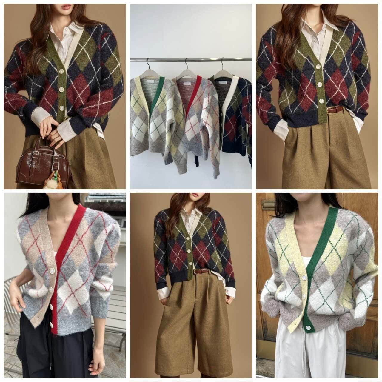 CC23 英倫風菱格排扣外套 *特價* (優惠碼同充值購物金不適用)