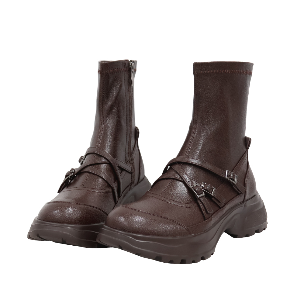 交叉帶柔軟運動短靴 -2色