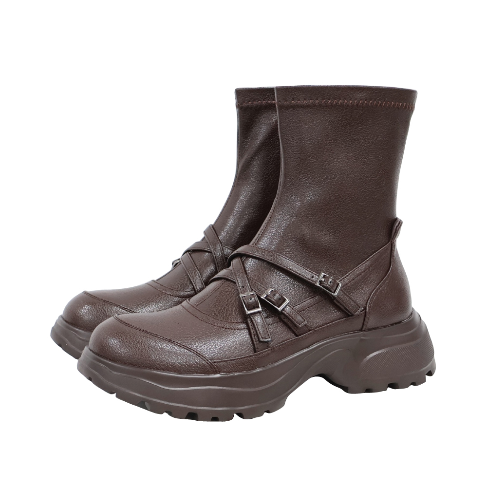 交叉帶柔軟運動短靴 -2色