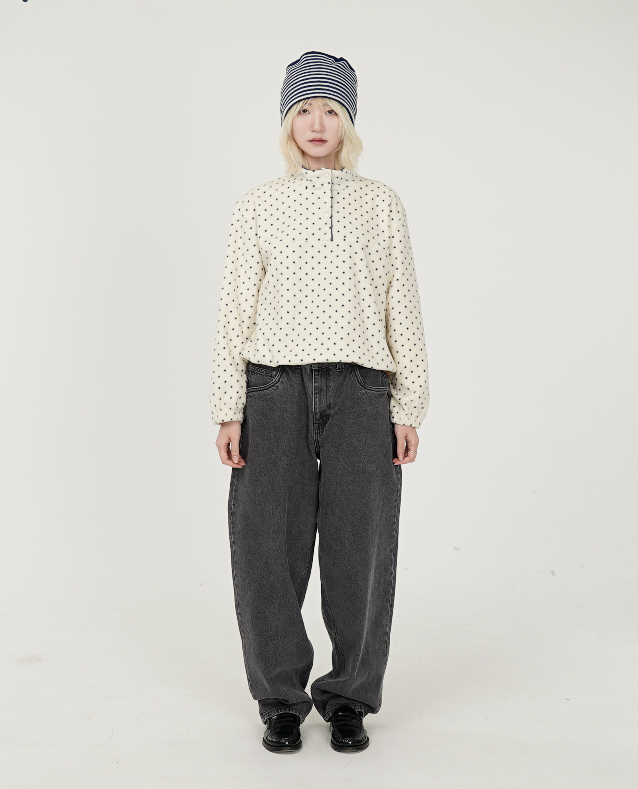 點點立領抓絨上衣