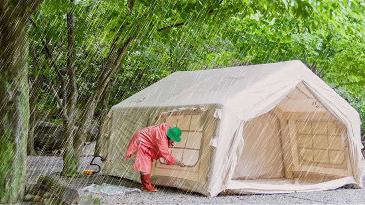 13.68 充氣帳雨天露營 一整天都在下雨能笑出來的理由 Vlog 無水滷肉 🥩🥓