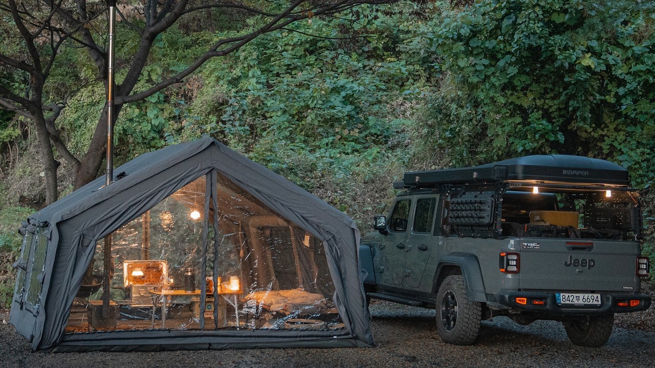 特別的休息時光 森林裡的 13.6 充氣帳 柴爐暖露營