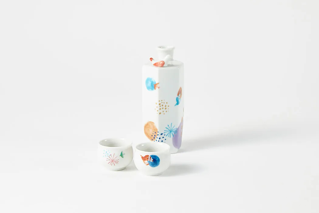 日本清酒冰鎮/溫酒兩用清酒器一壺兩杯組