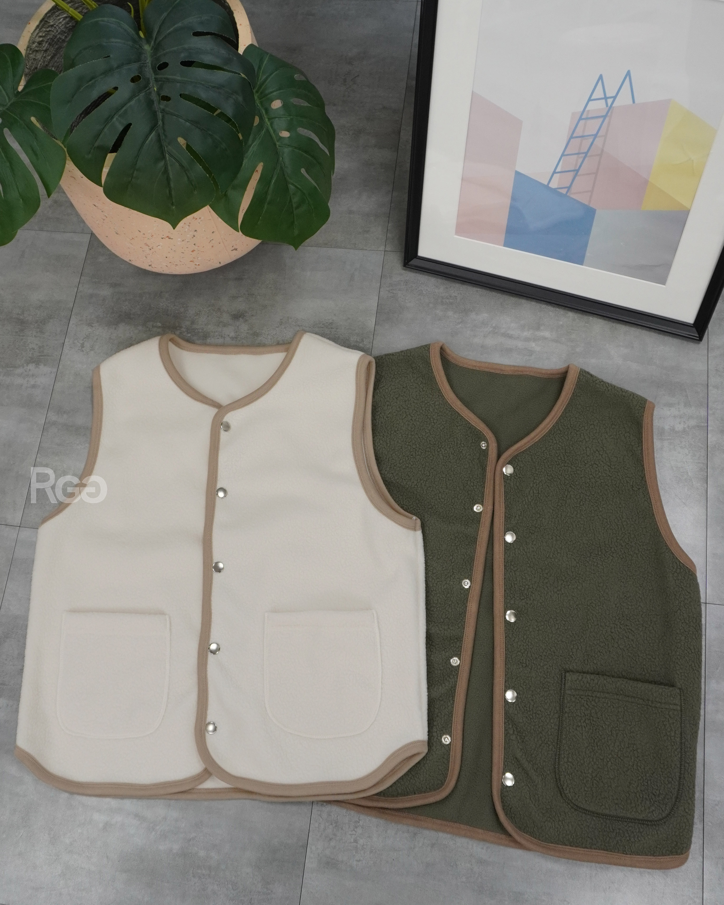 25215 日系羊羔絨背心