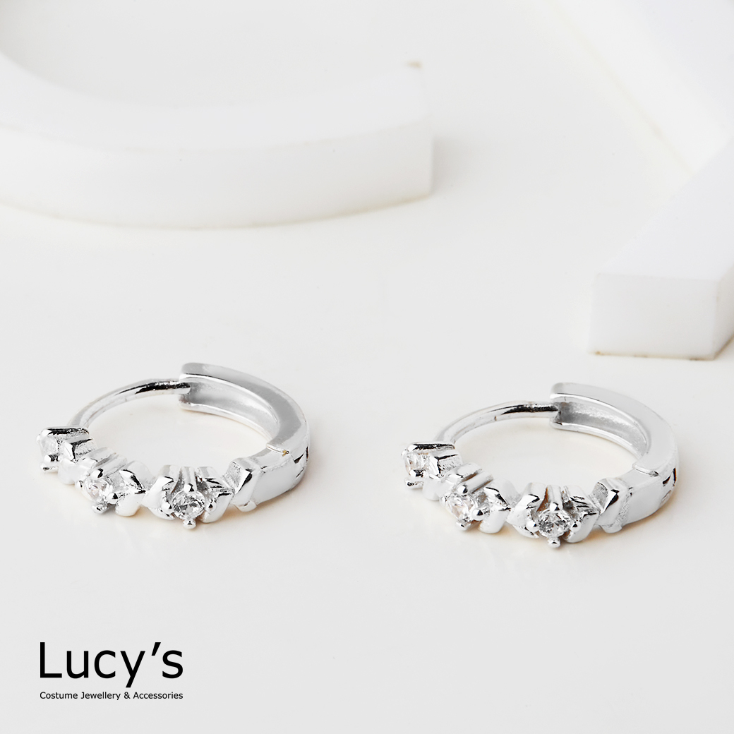 925純銀 花環 易扣耳環 (125305)