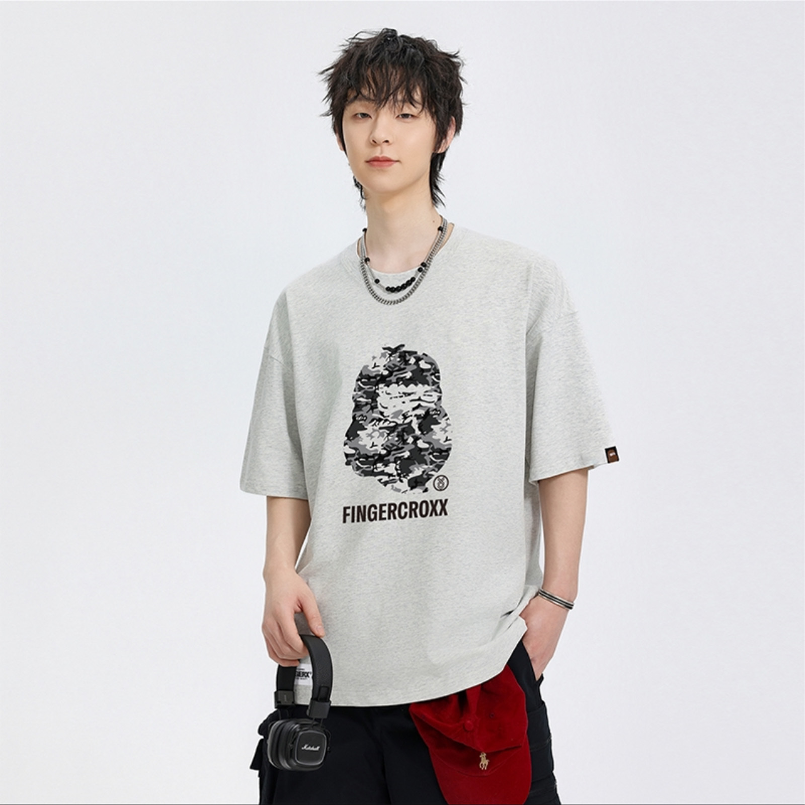 Fingercroxx FGXX  BAPE A BATHING APE 猿人頭 沙漠迷彩 LOGO 短袖 T恤 TEE