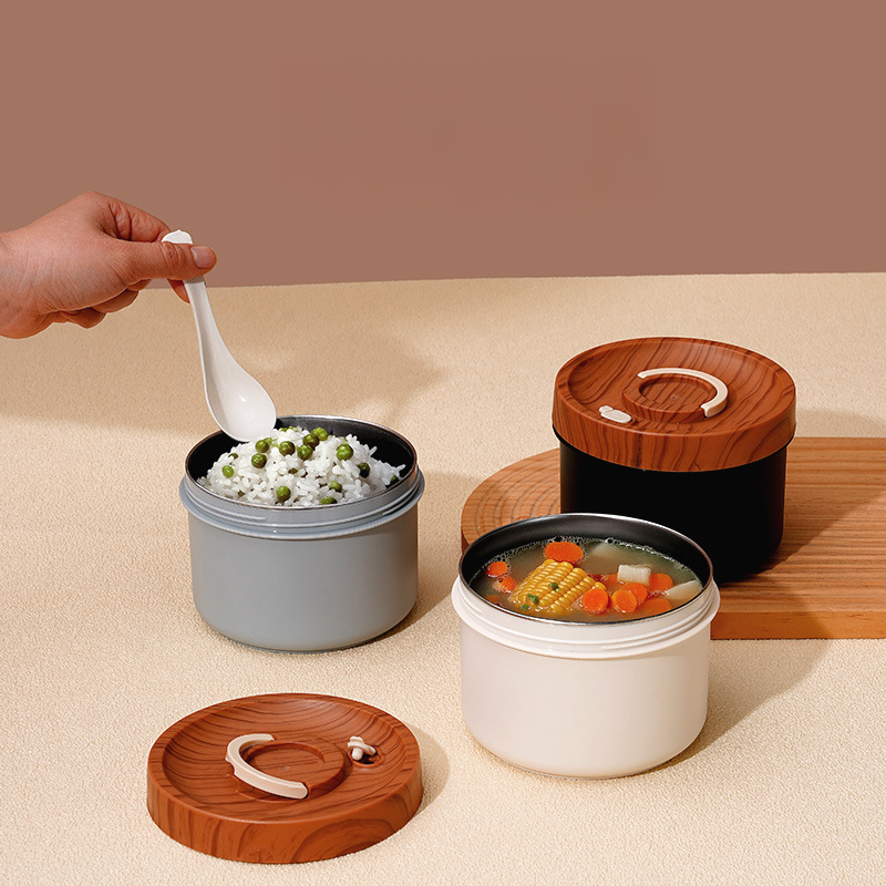 日式木紋保溫碗