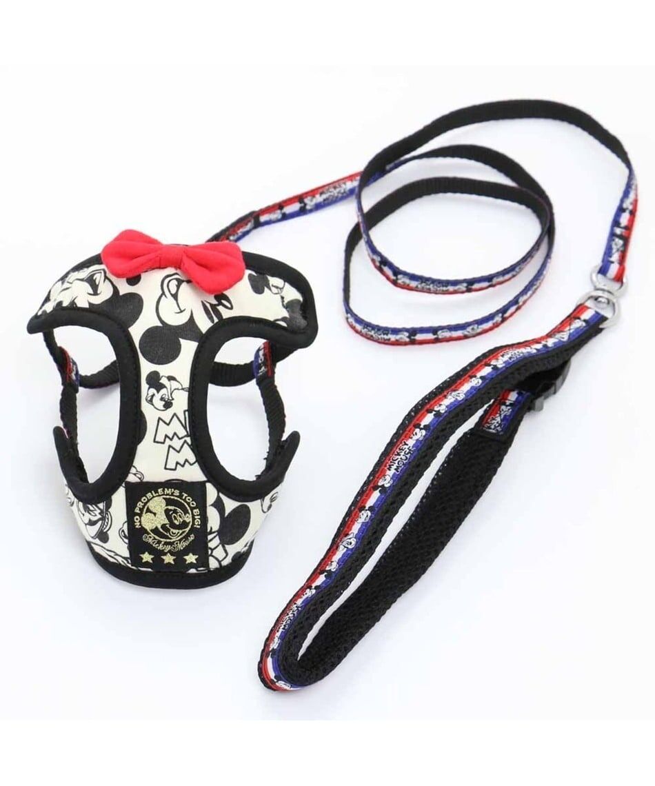 【PET PARADISE】寵物胸背帶-附牽繩 90週年限定 米奇 4S、3S、 S、SS