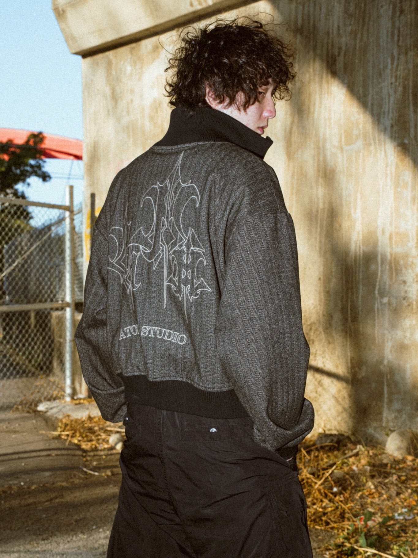 ATONE STUDIO 人字紋刺繡皇家Logo外套夾克 ‘’ ATONE Herringbone Embroidered Jacket ‘’