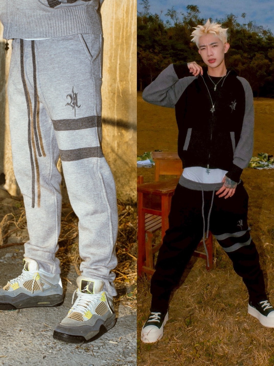 ATONE STUDIO 刺繡皇家Logo針織運動長褲 ‘’ATONE Embroidered Knit Track Pants’’