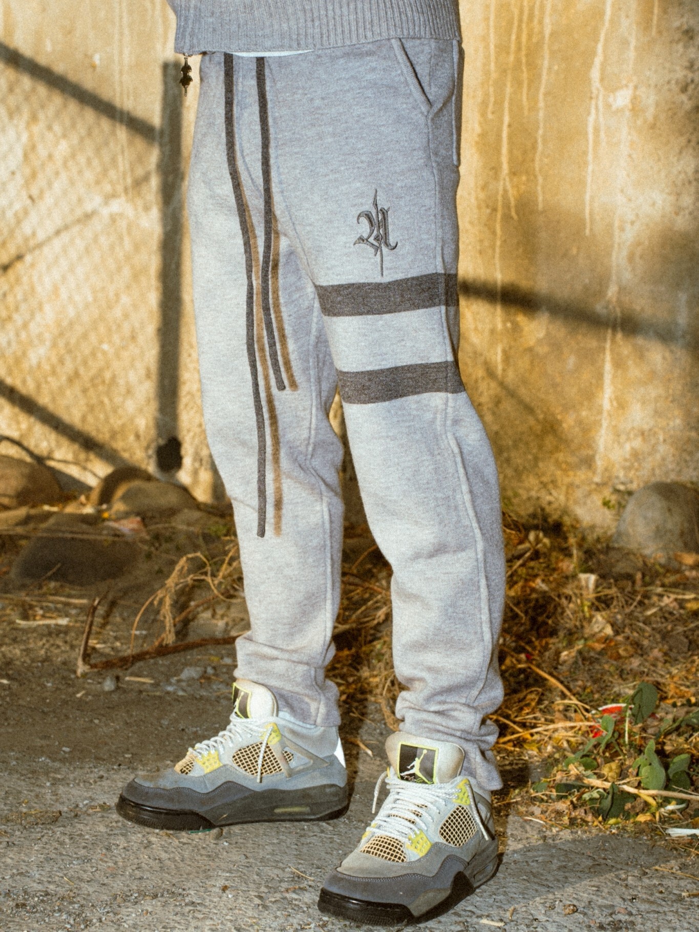 ATONE STUDIO 刺繡皇家Logo針織運動長褲 ‘’ATONE Embroidered Knit Track Pants’’