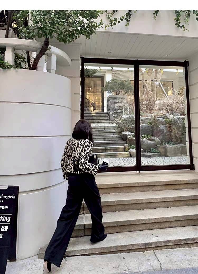 經典黑挺版落地長腿西裝褲寬褲S-XL (Elegant & Love)