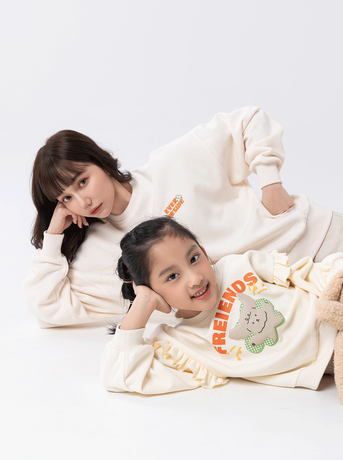 軟軟兔花花網點T恤【童裝】【親子款】