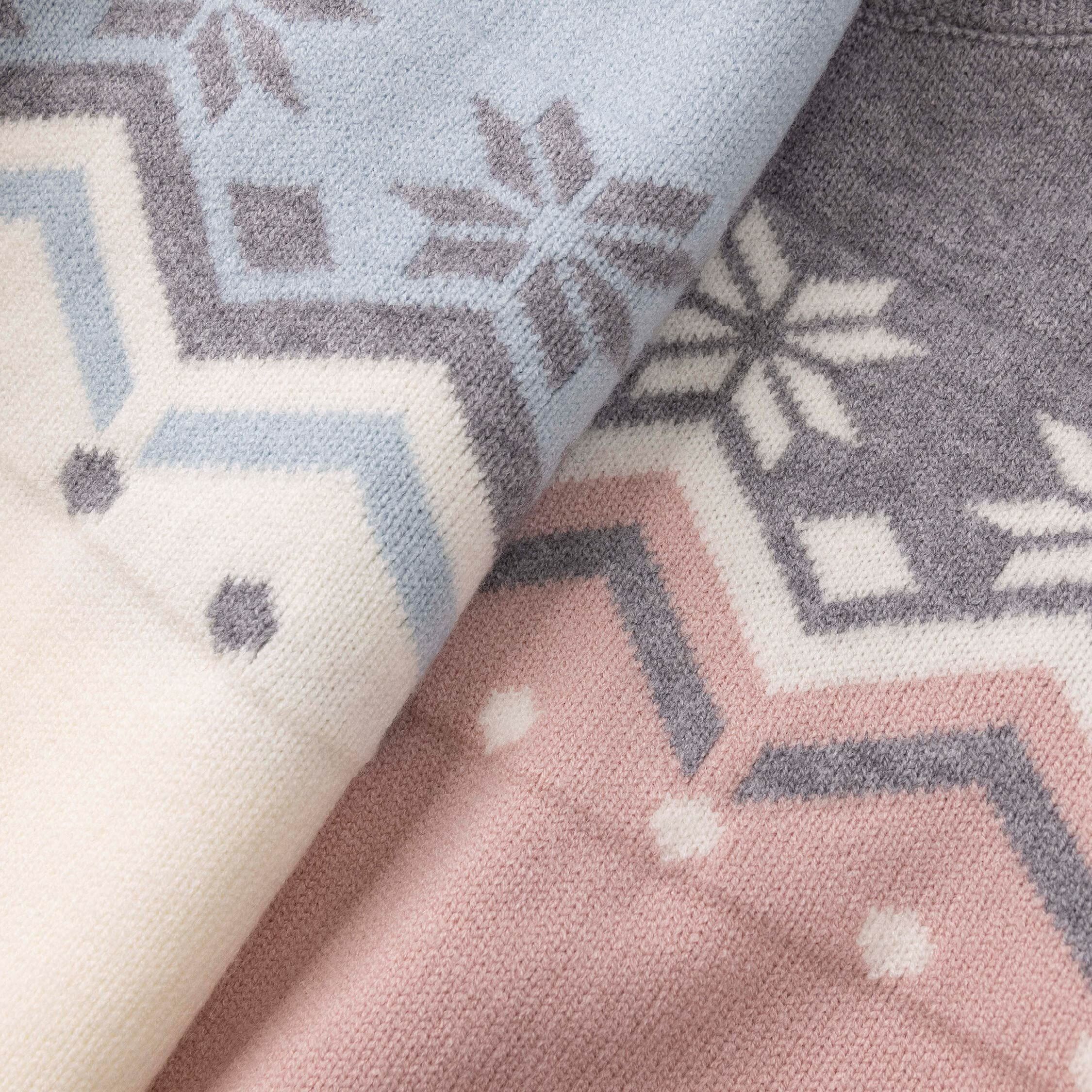 【H55765】北歐雪花設計針織上衣＊二色