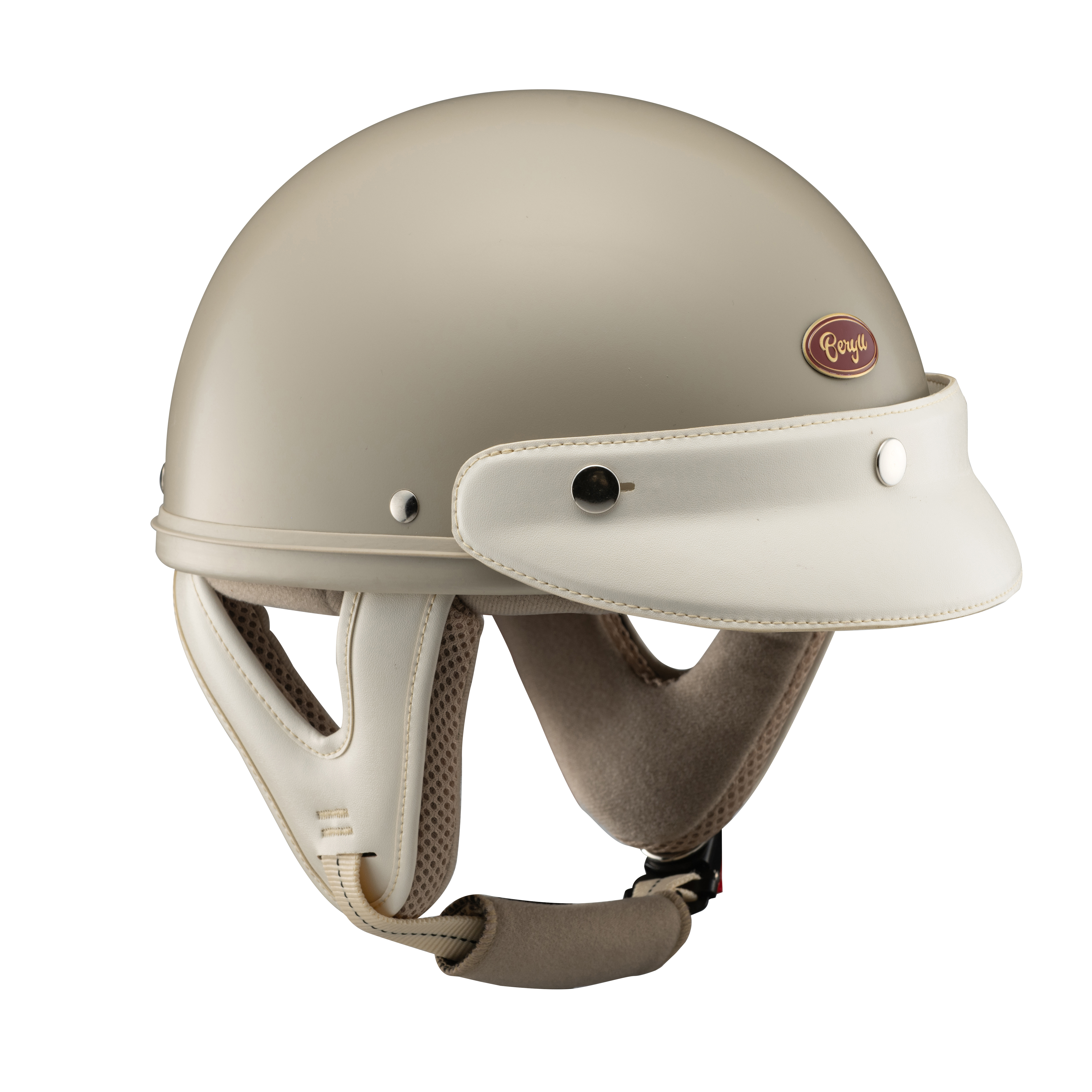 半罩 Beryll One Tone 啞光奶茶灰 帽簷款