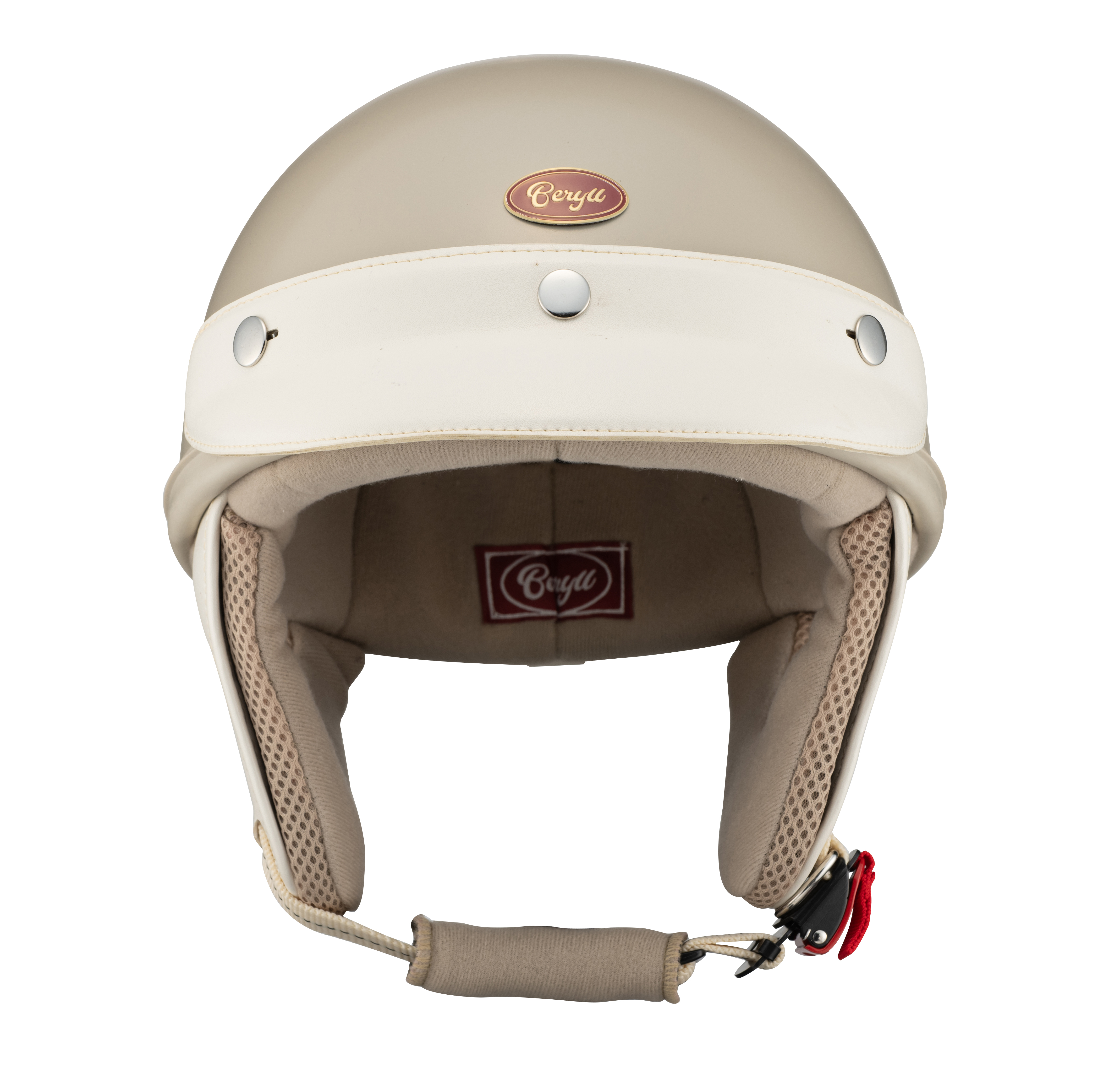 半罩 Beryll One Tone 啞光奶茶灰 帽簷款