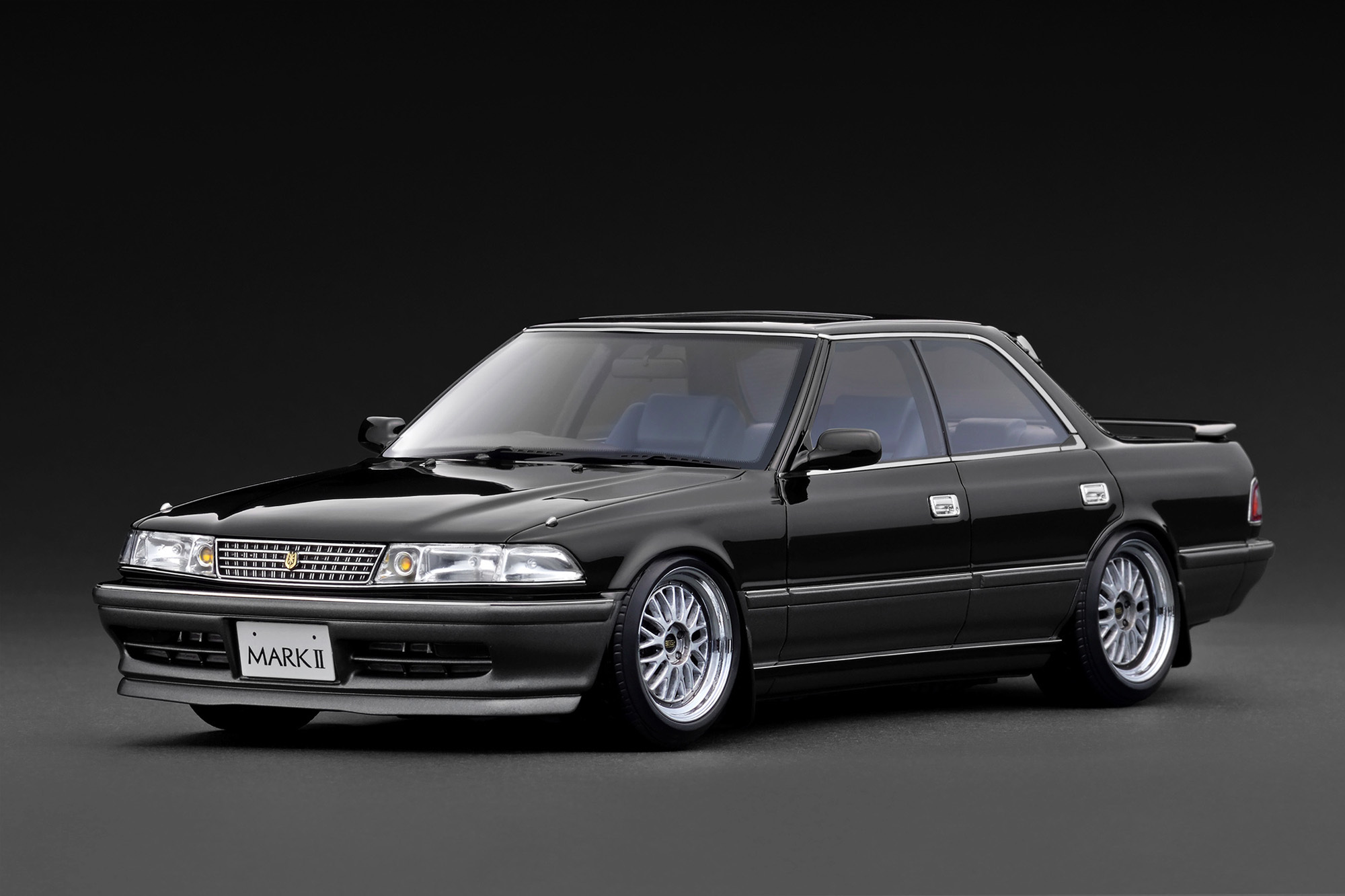 預訂 (訂金$300) (預訂價$2214) :1/18 IG TOYOTA MARKⅡ2.5 GT TWIN turbo (GX81) Black / Gun Metallic (IG3858)