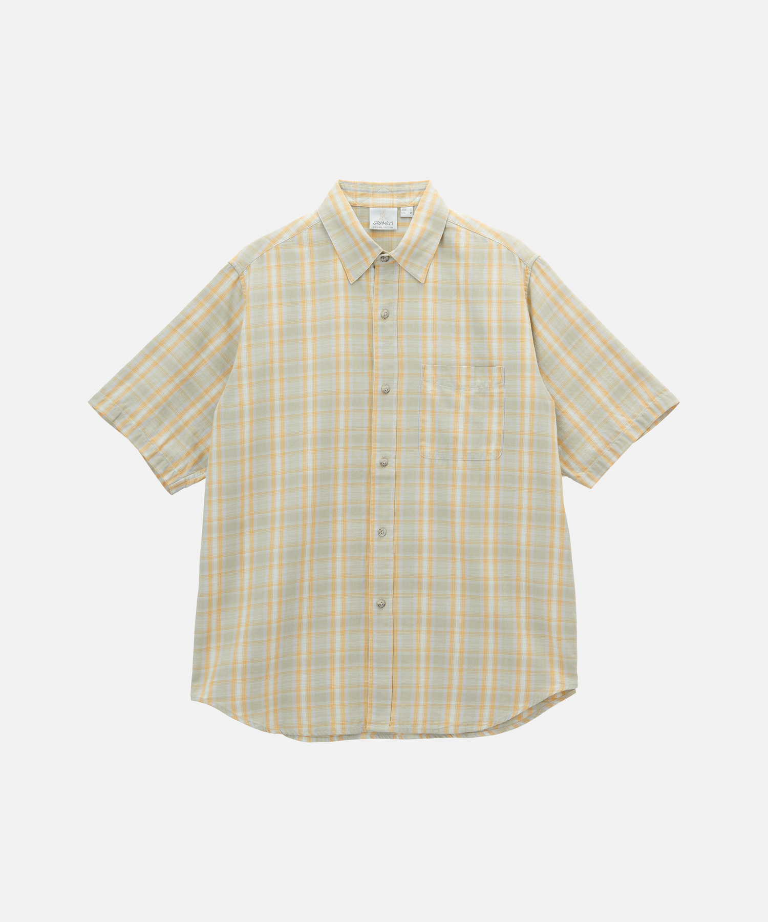 GRAMICCI｜S/S CHECKERED OMBRE SHIRT "MUSTARD"
