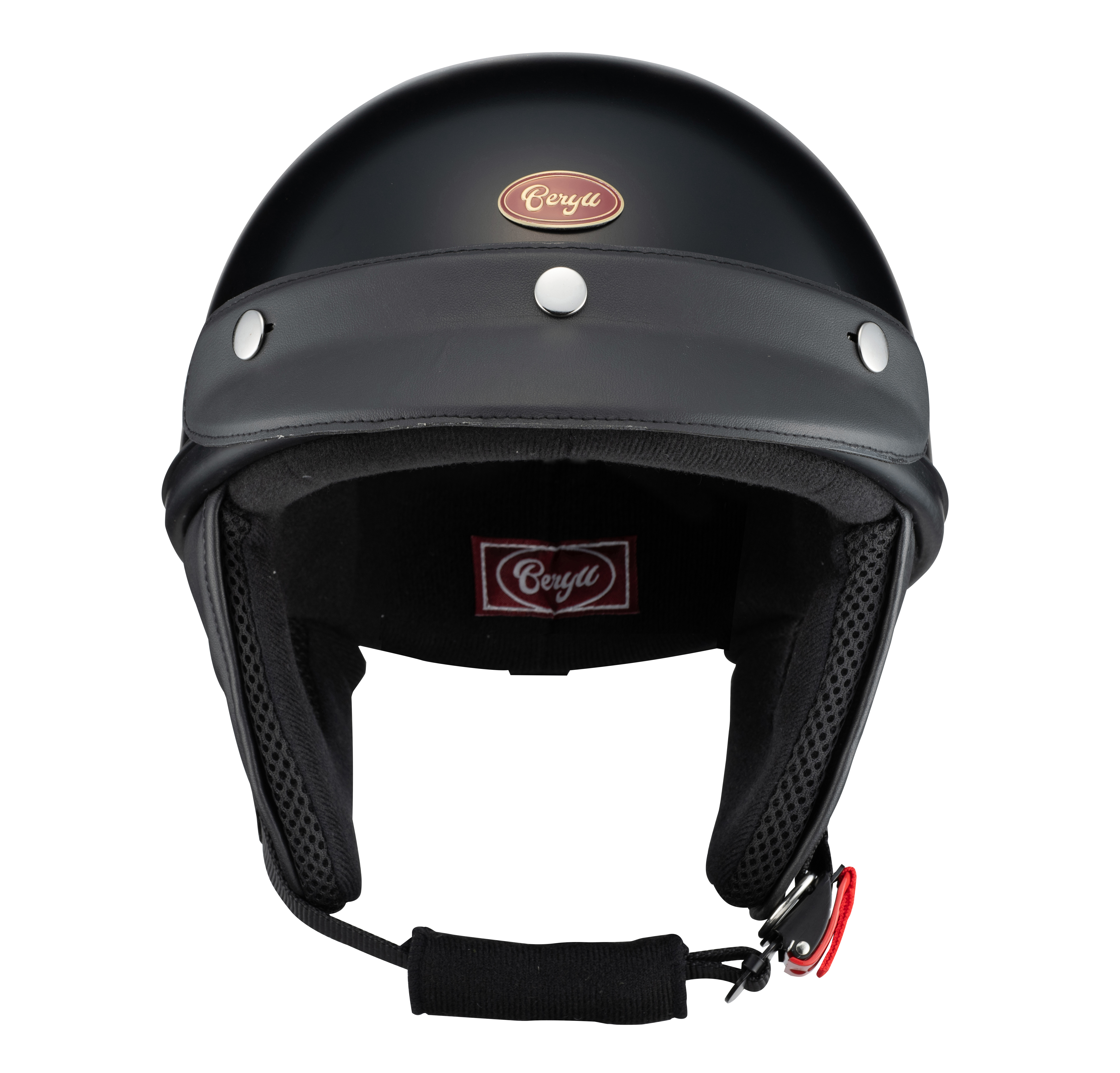 半罩 Beryll One Tone 啞光黑 帽簷款