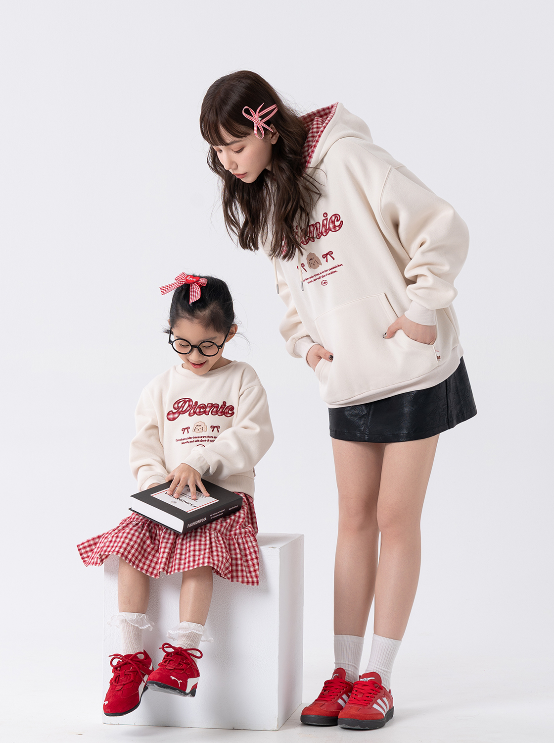 軟軟兔野餐趣格紋洋裝【童裝】【親子款】