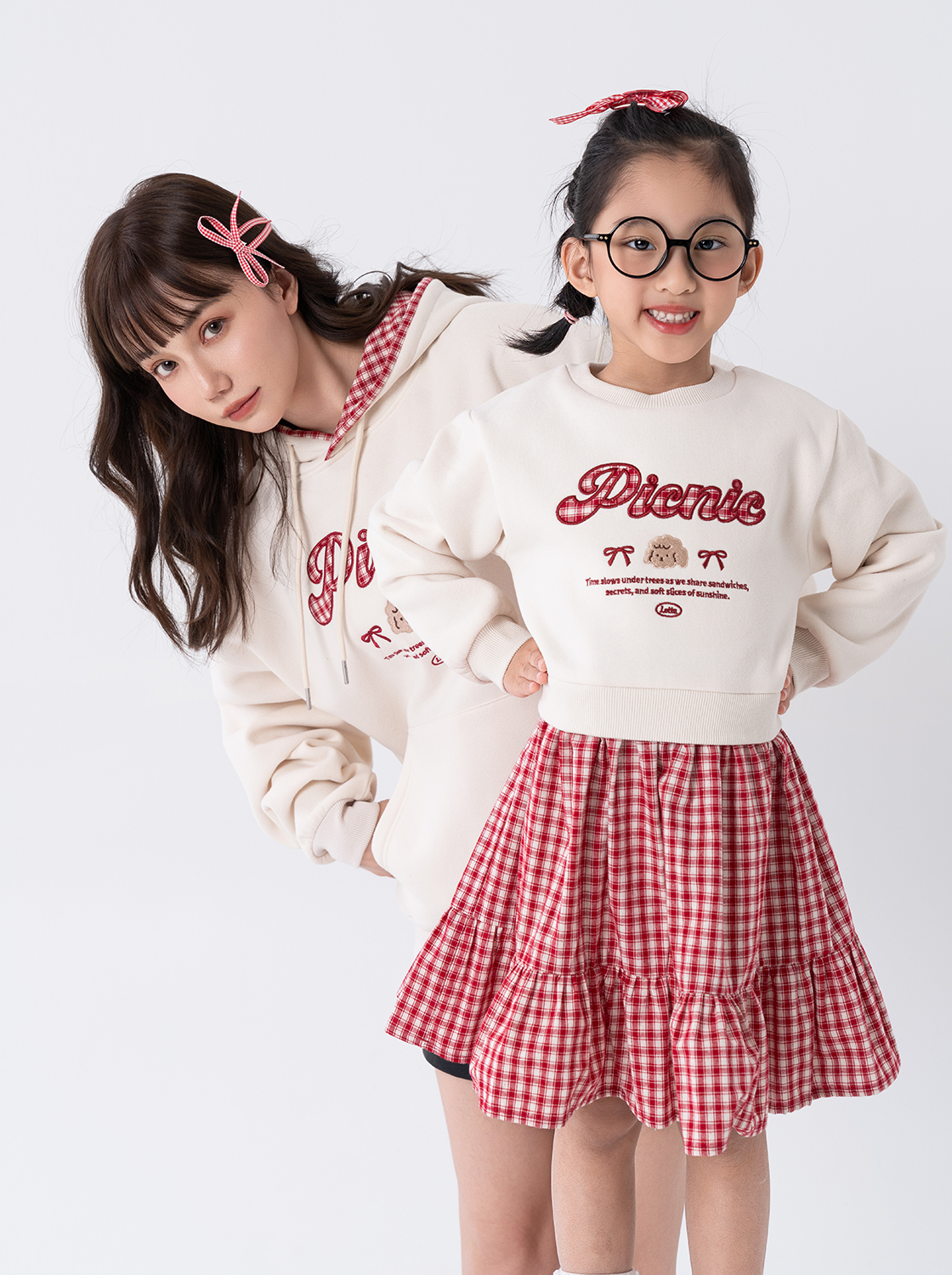 軟軟兔野餐趣格紋洋裝【童裝】【親子款】