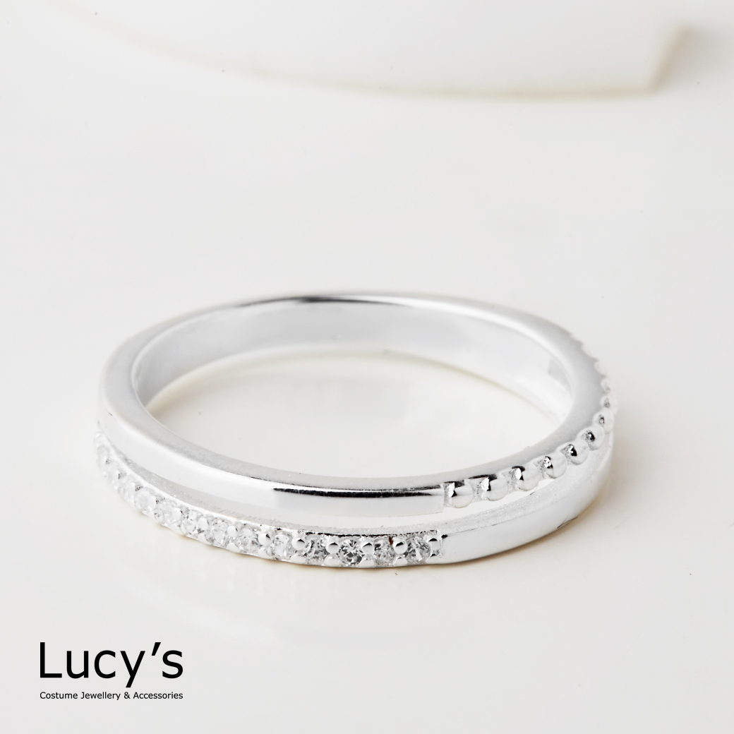 925純銀 雙層光映 戒指 (二色) (125954/125955)