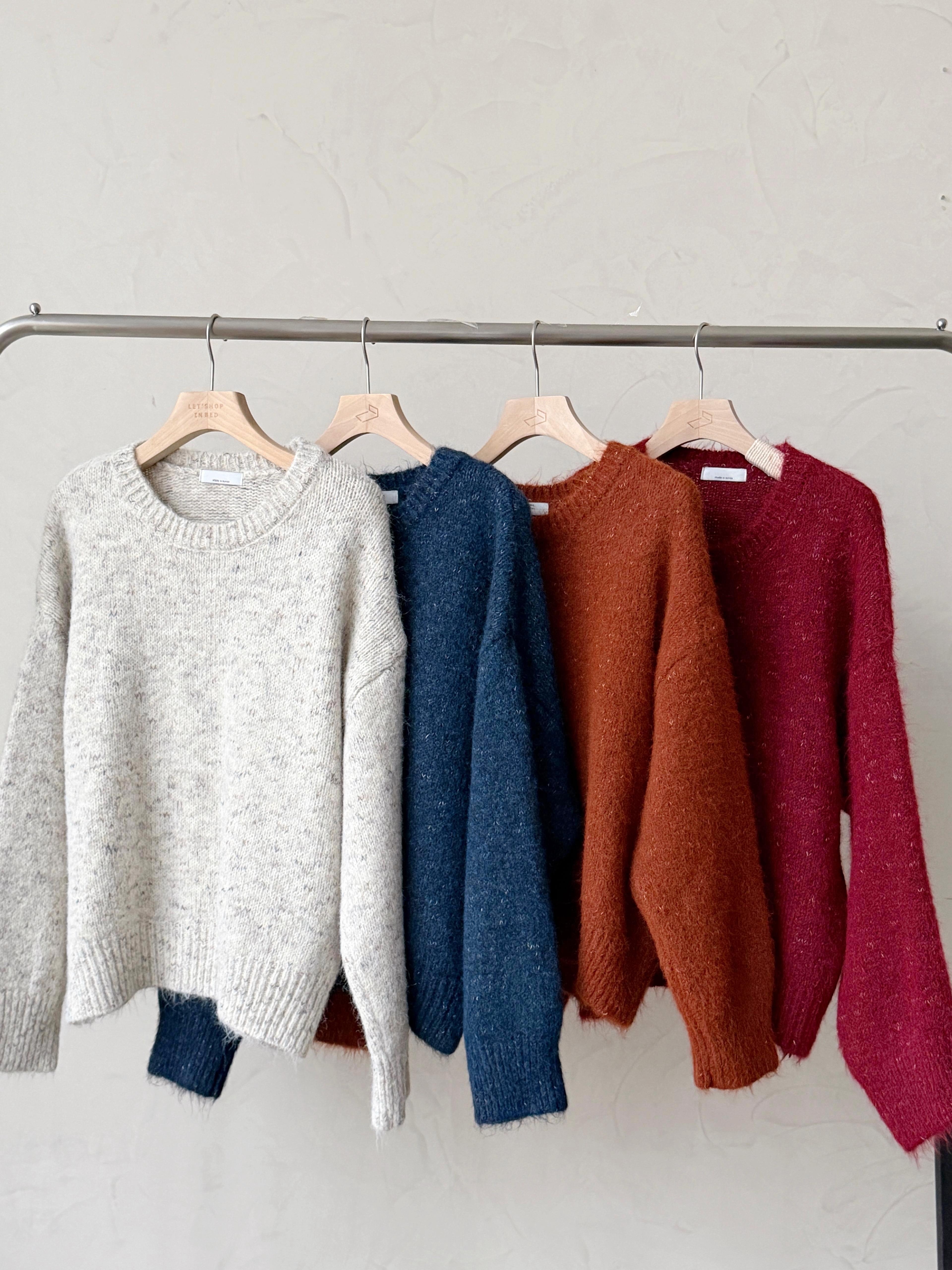 KR448 回歸款！拼冷曲奇圓領冷衫-4色