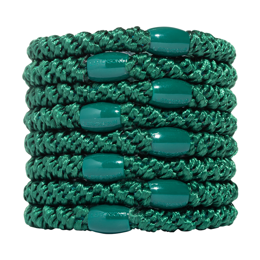 L. ERICKSON 彈力髮圈-8入〈深綠色〉