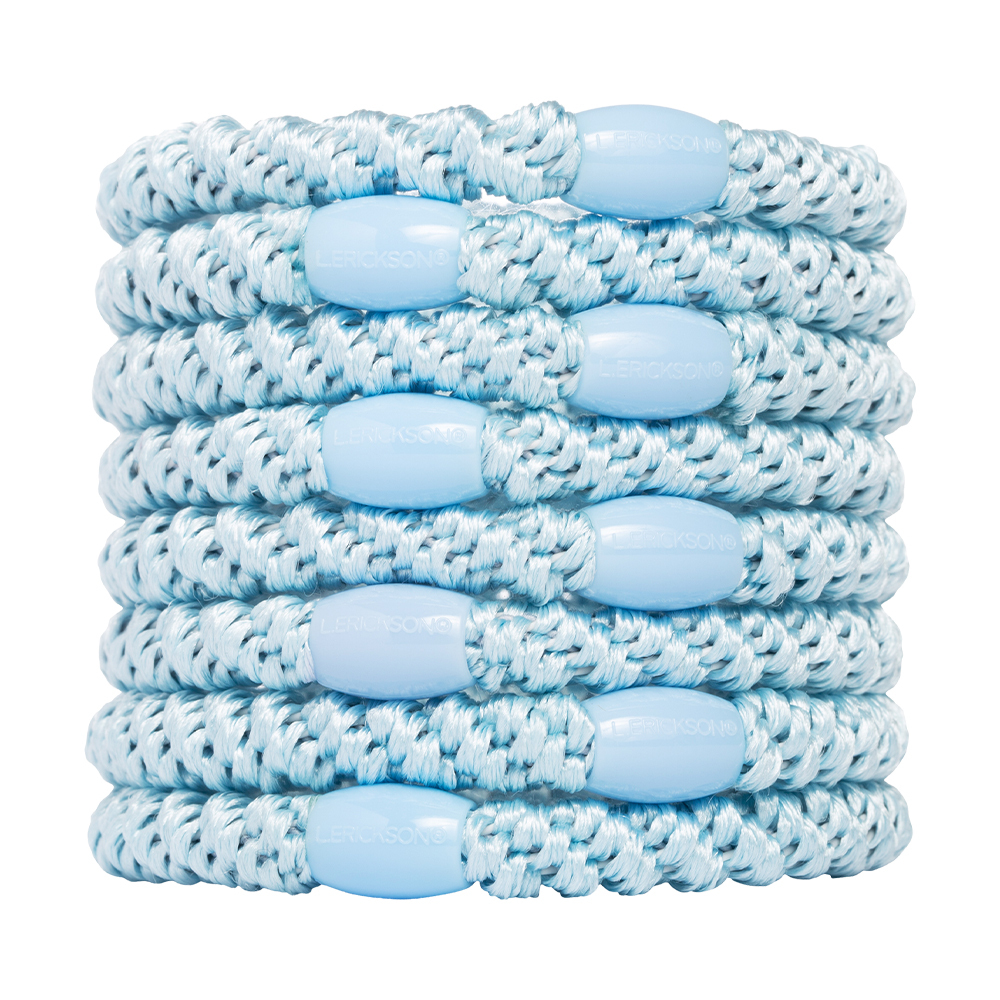 L. ERICKSON 彈力髮圈-8入〈淡藍色〉