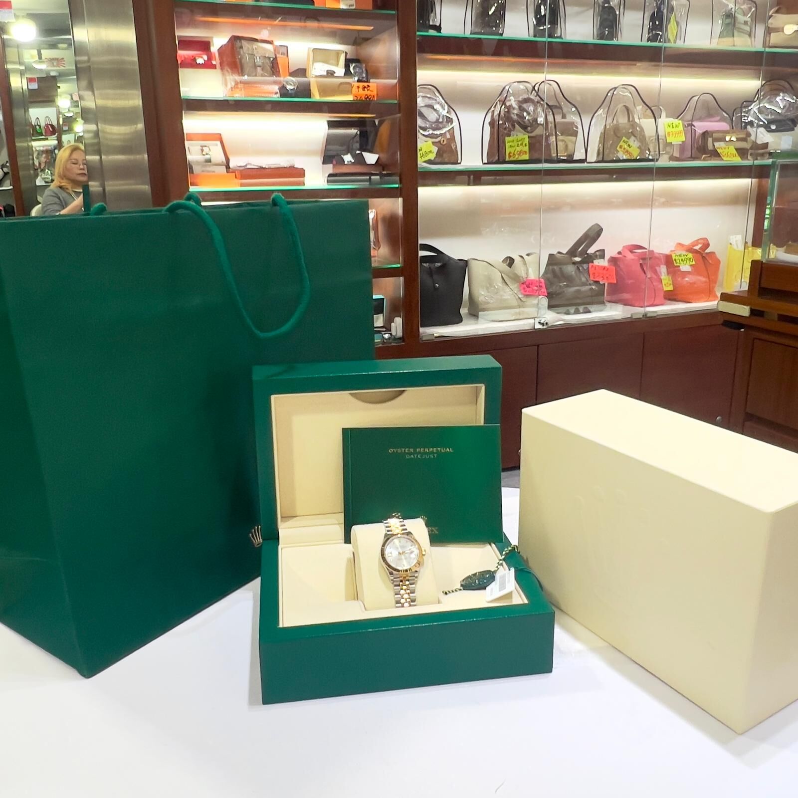 DISPLAY~99.9%NEW➡️Lady-Datejust 279173-0003 Jubilee Champagne Dial 28mm 勞力士WATCH, #BRAND NEW #香榭站正品