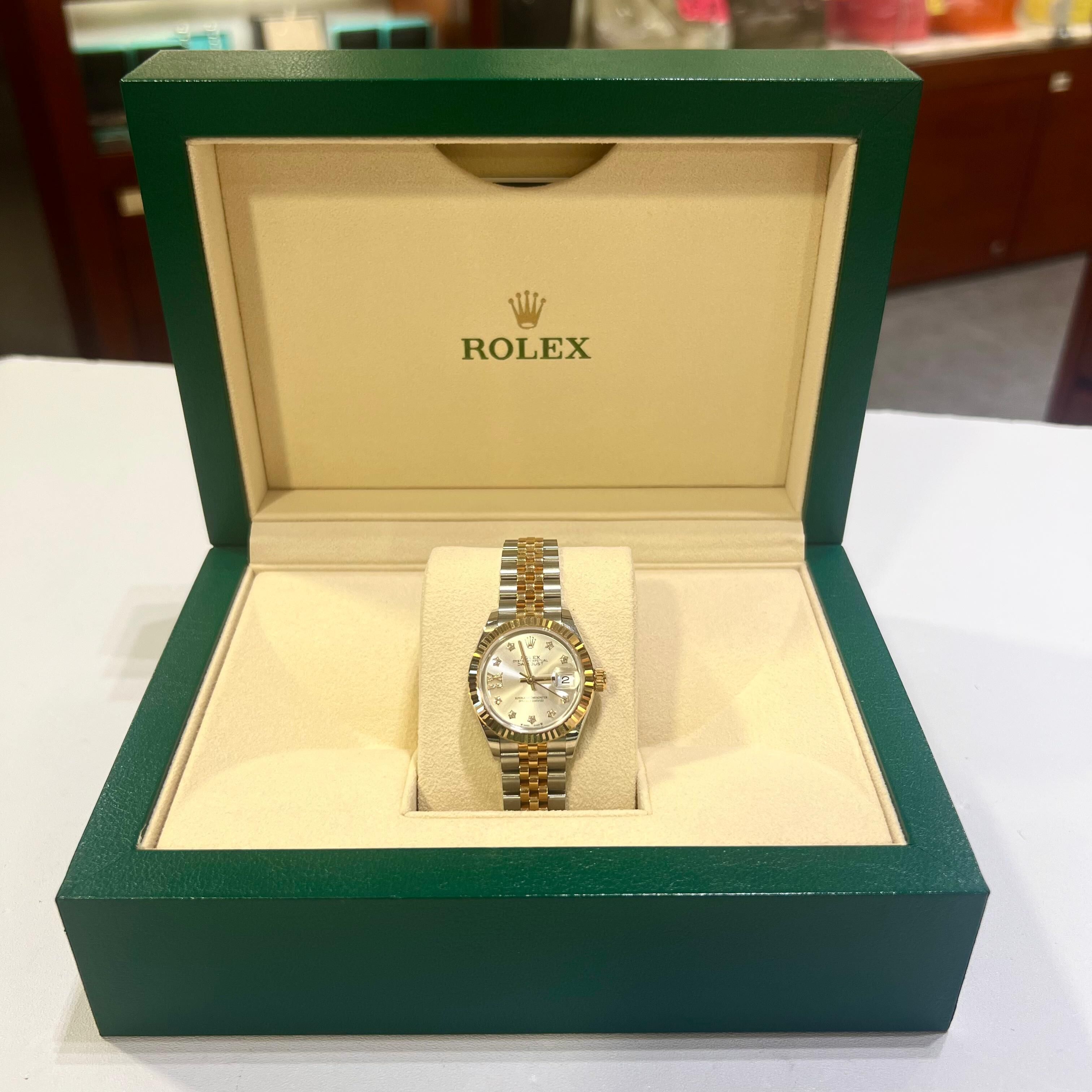 DISPLAY~99.9%NEW➡️Lady-Datejust 279173-0003 Jubilee Champagne Dial 28mm 勞力士WATCH, #BRAND NEW #香榭站正品