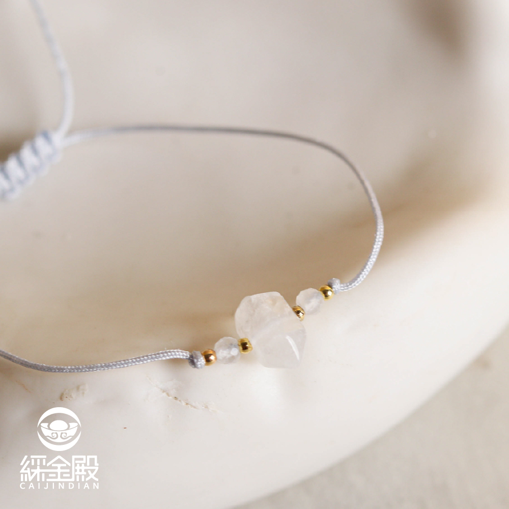 白水晶-半寶石開運手繩｜淨化身心｜提升專注力｜穩定情緒｜過爐加持【綵金殿】