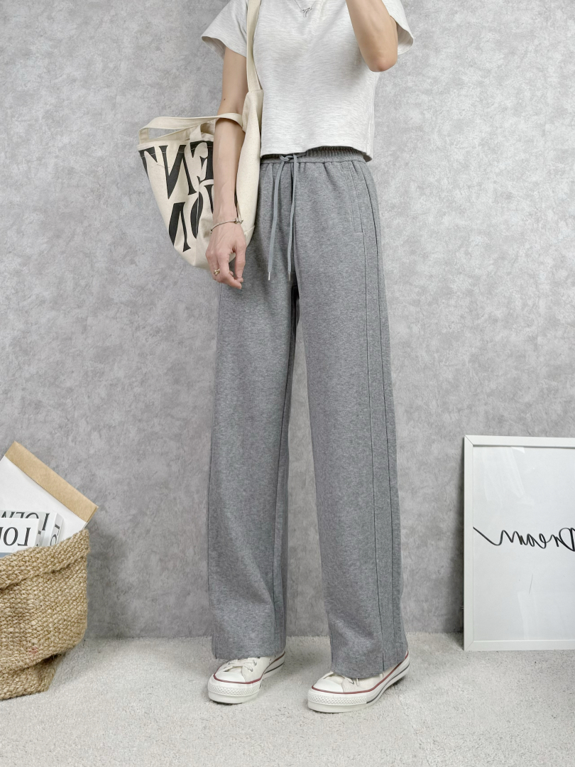 帶著剛剛好的挺度的顯瘦內抓絨寬褲 ⚡闆娘推薦 搶手貨⚡