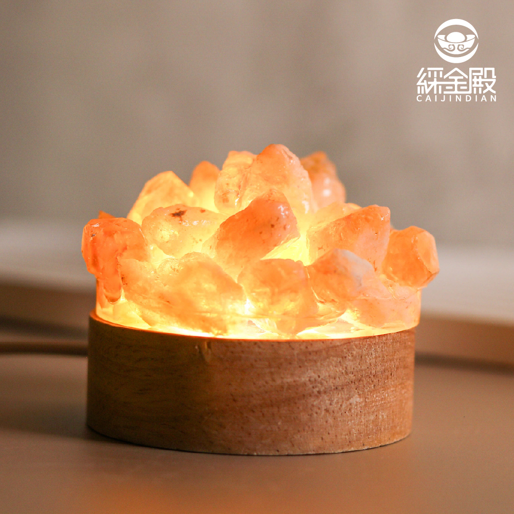 招財聚財黃水晶簇USB岩燈｜過爐加持｜水晶｜求事業｜財運【綵金殿】