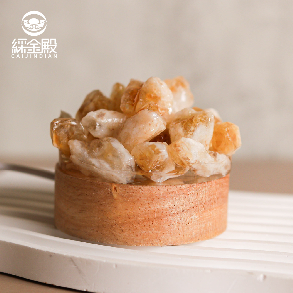 招財聚財黃水晶簇USB岩燈｜過爐加持｜水晶｜求事業｜財運【綵金殿】