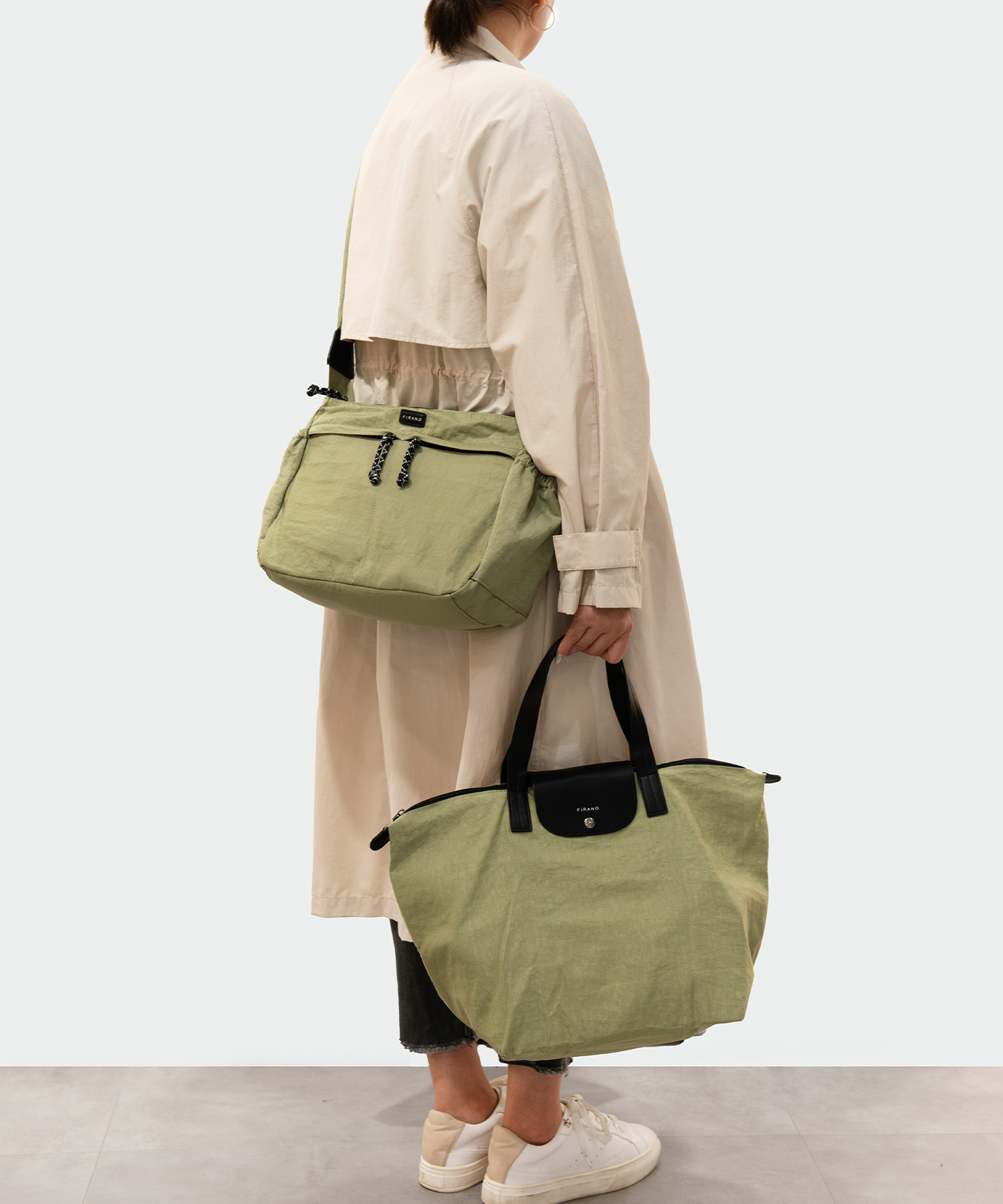 【直播】FIRANO LX012236 防水輕便水洗尼龍單肩包 + 手提包套裝 (303256)