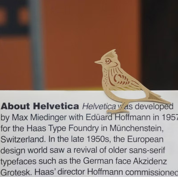 麥麥動物園 臺灣雲雀 紙雕書籤｜MARK TAIWAN 臺灣